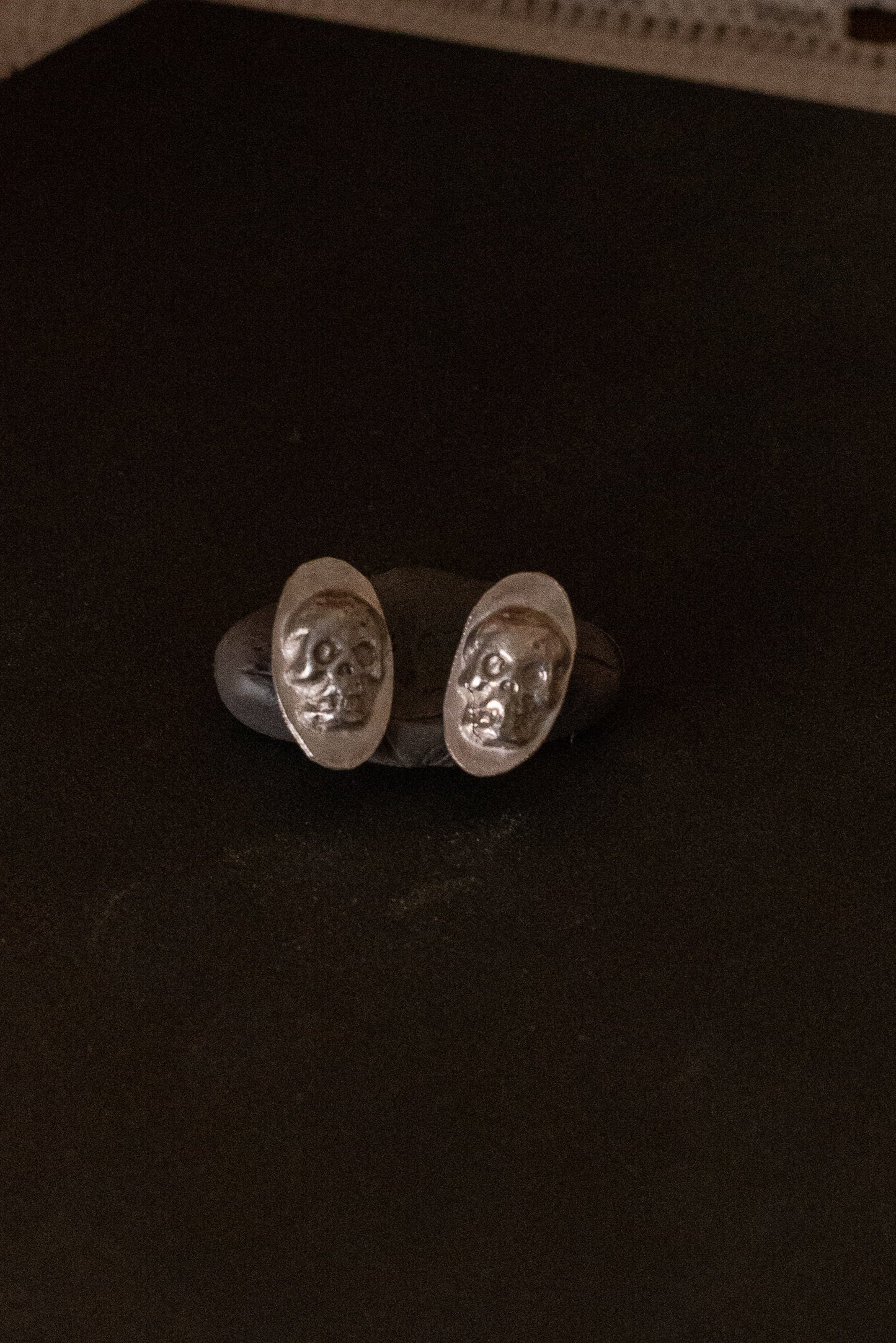 Oval Skully Stud Earrings